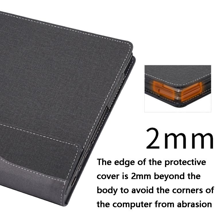 Versatile 13.5 Leather Laptop Sleeve for Microsoft Surface - Multi-functional - Business Brown 7
