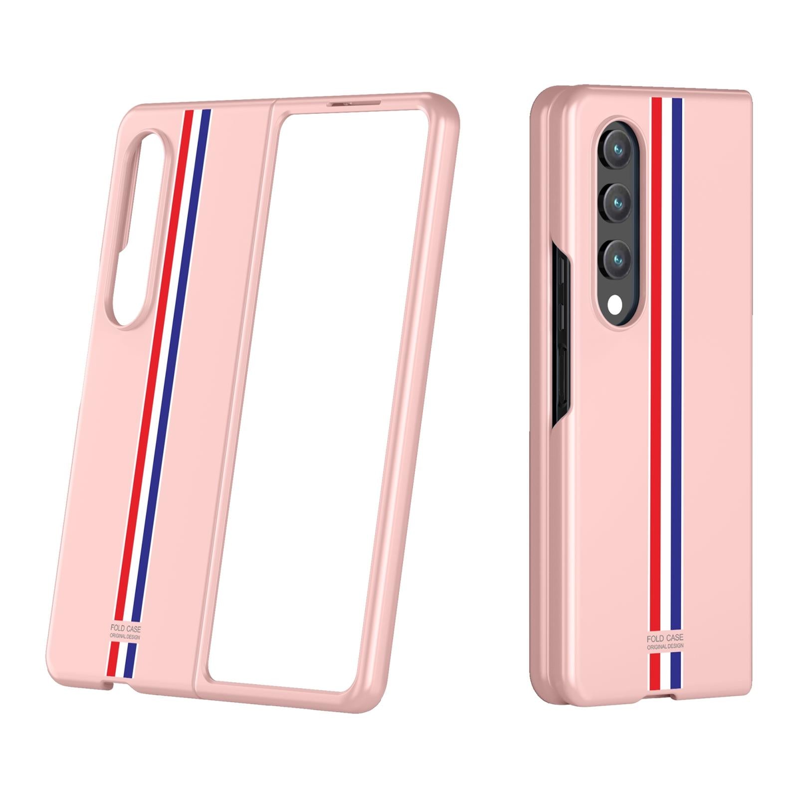 For Samsung Galaxy Z Fold4 5G Frosted Skin Case - Slim & Stylish - Green Color Bar 12