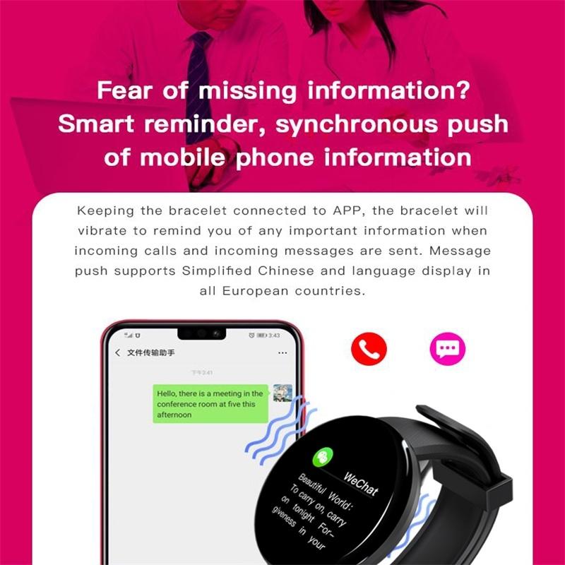 Smart Watch With Call Reminder And Health Monitoring - Waterproof - Red 12