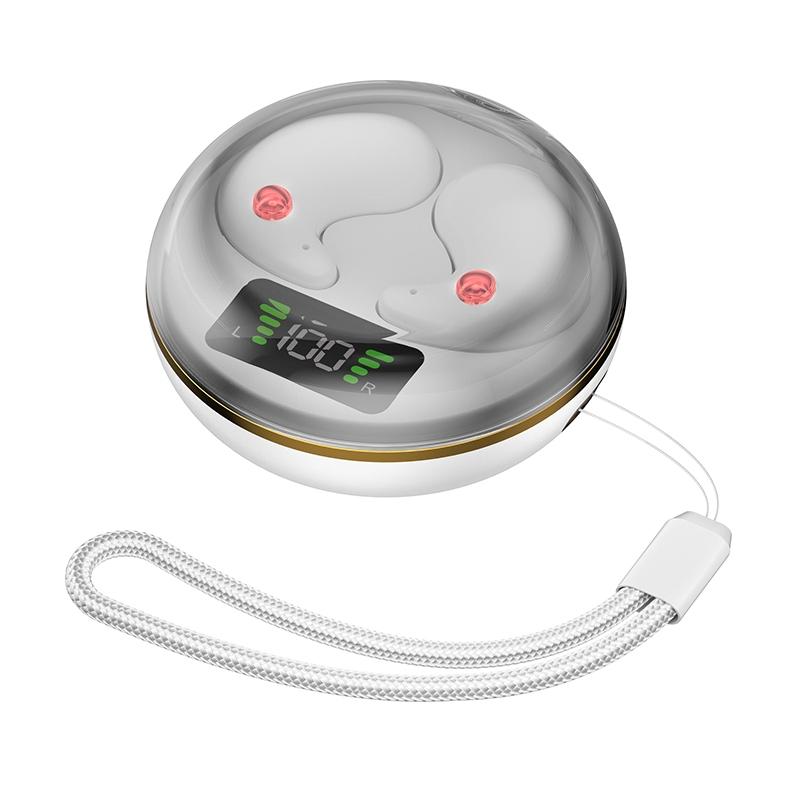 Mini Invisible Bluetooth Earphones with Charging Case - Pink 3