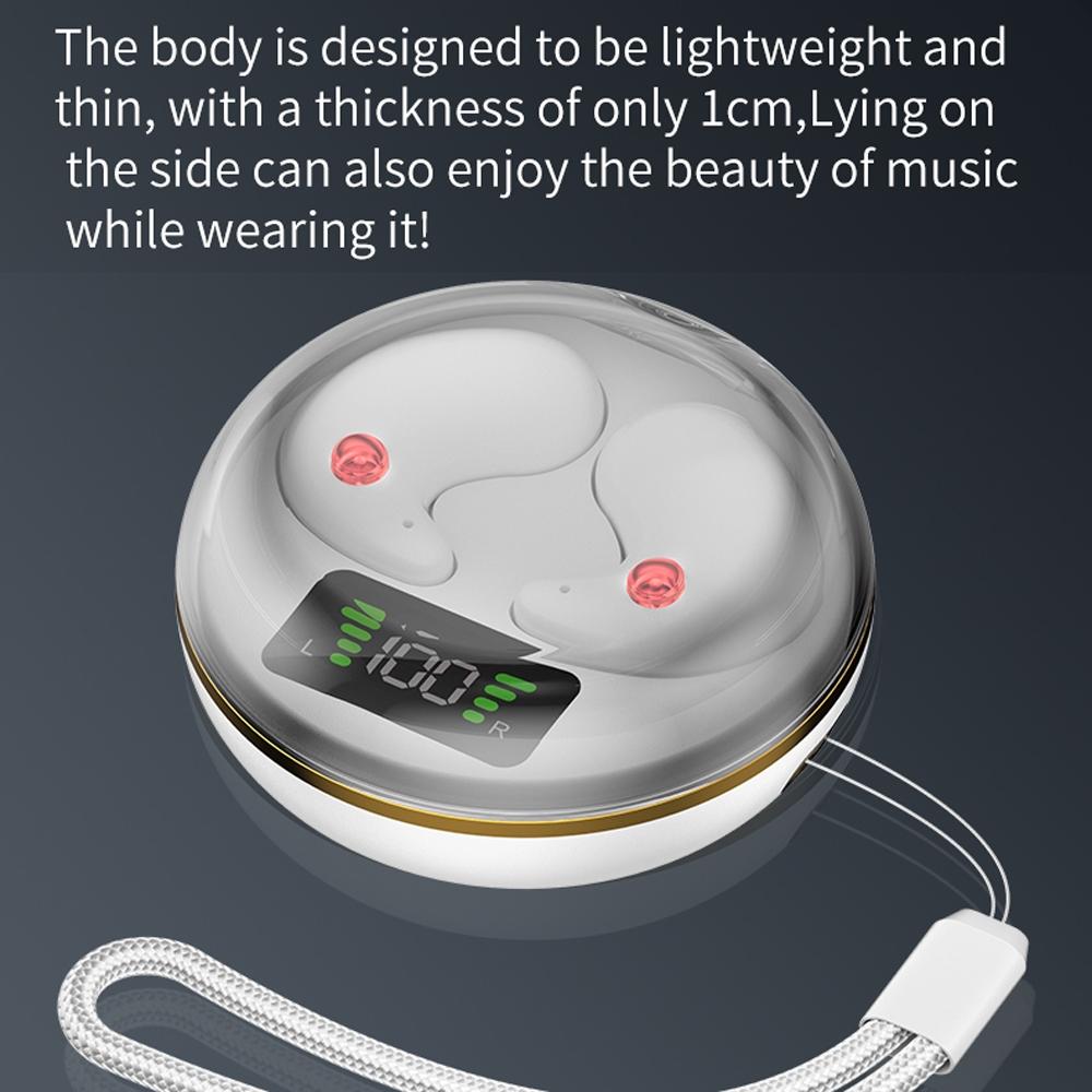 Mini Invisible Bluetooth Earphones with Charging Case - Pink 4