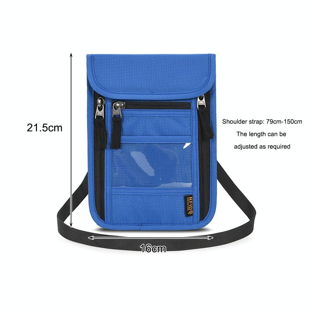 Secure Neck Bag for Passport and Phone - Multi-functional - Grey 6