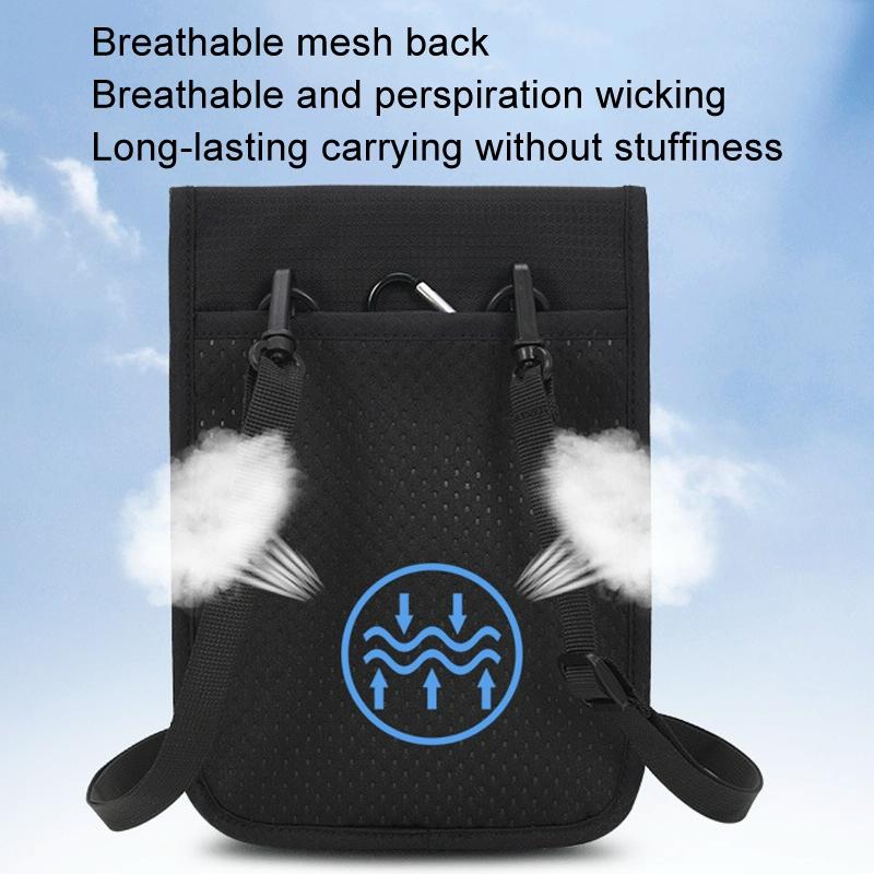 Secure Neck Bag for Passport and Phone - Multi-functional - Grey 12