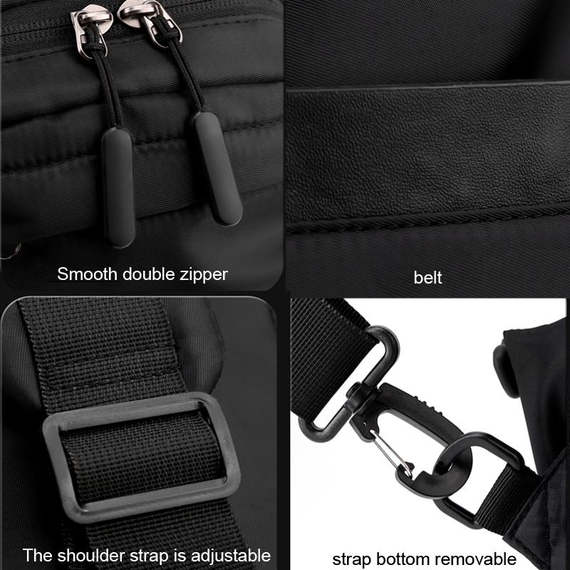 Large Capacity Sports Chest Bag Dark Blue For Men 12