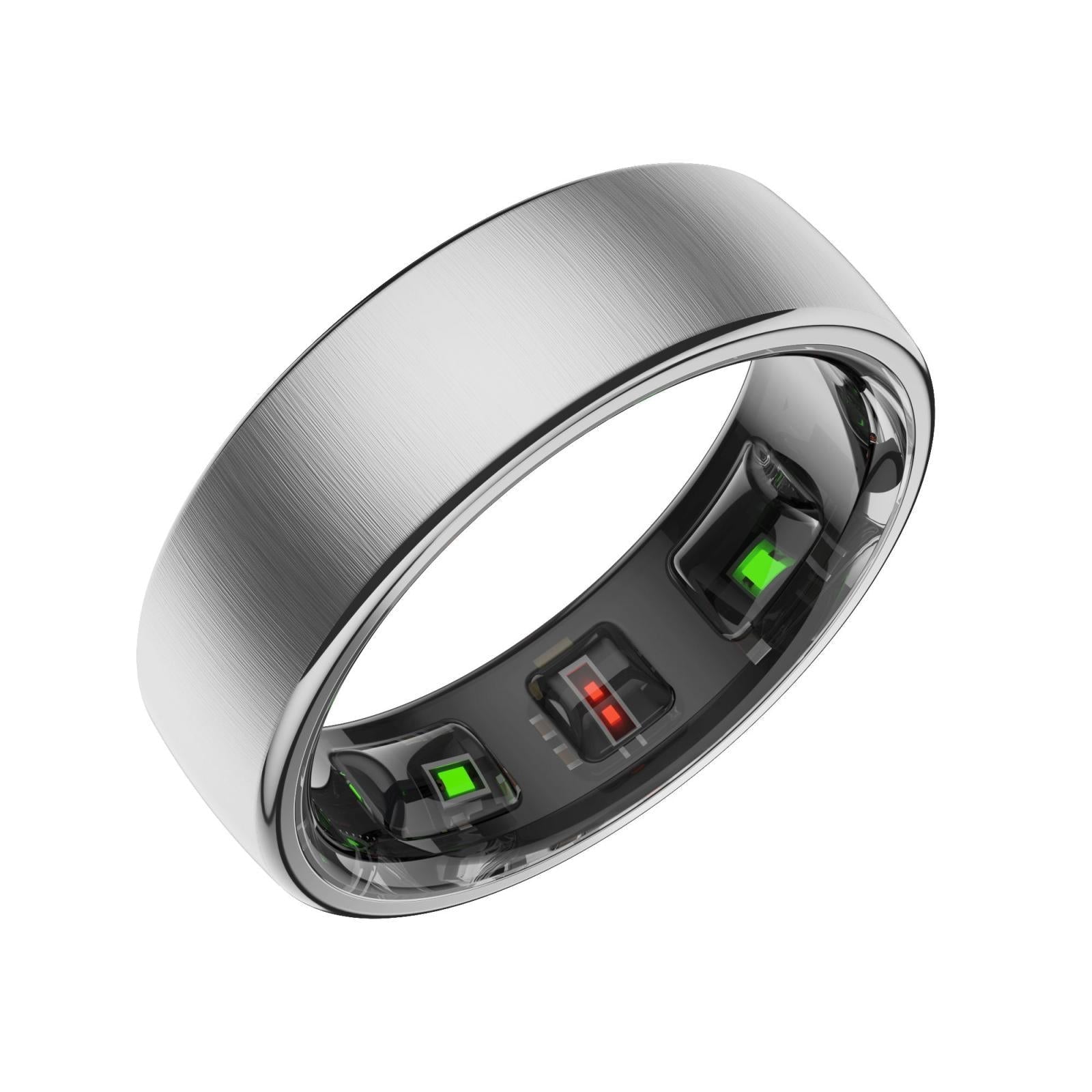 Smart Ring Heart Rate Blood Oxygen Sleep Sports Size 11 - Silver 4