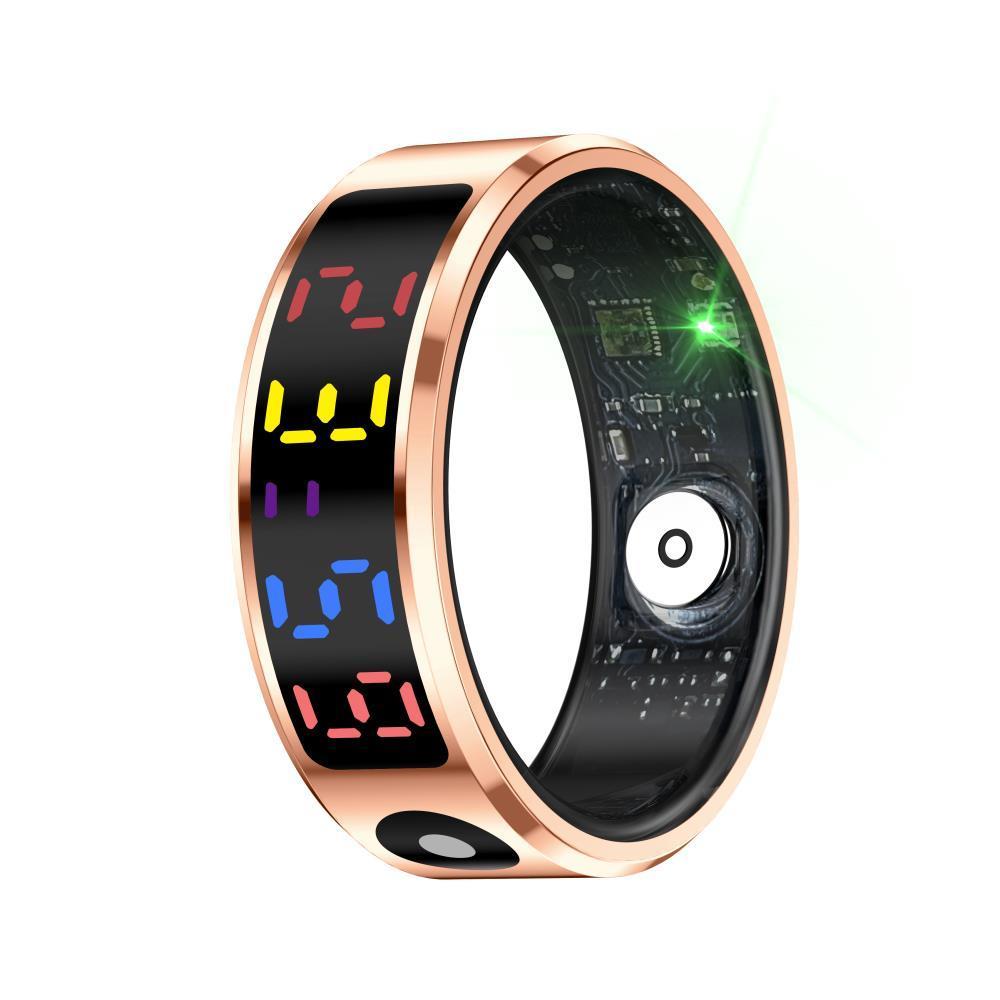 Smart Ring Heart Rate Blood Oxygen Sleep Sports Size 12 - Silver