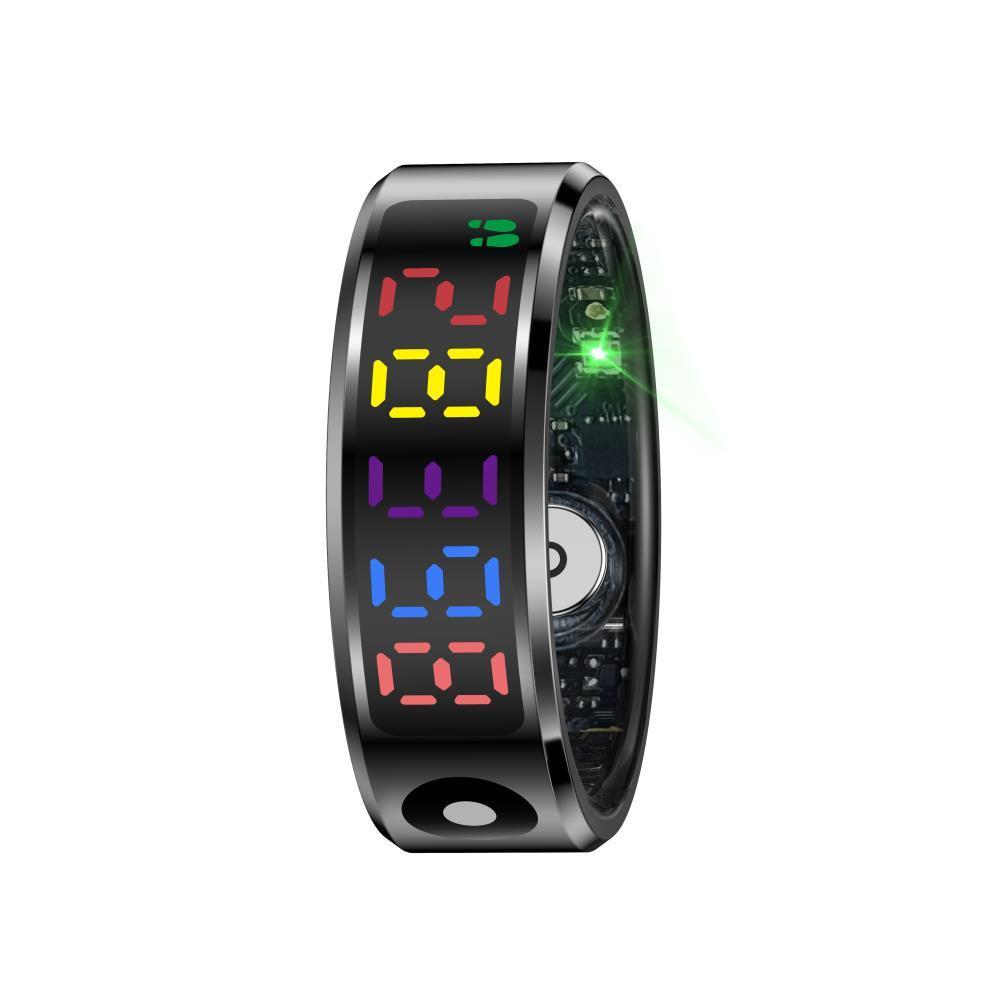 Smart Ring Heart Rate Blood Oxygen Sleep Sports Size 12 - Silver 14