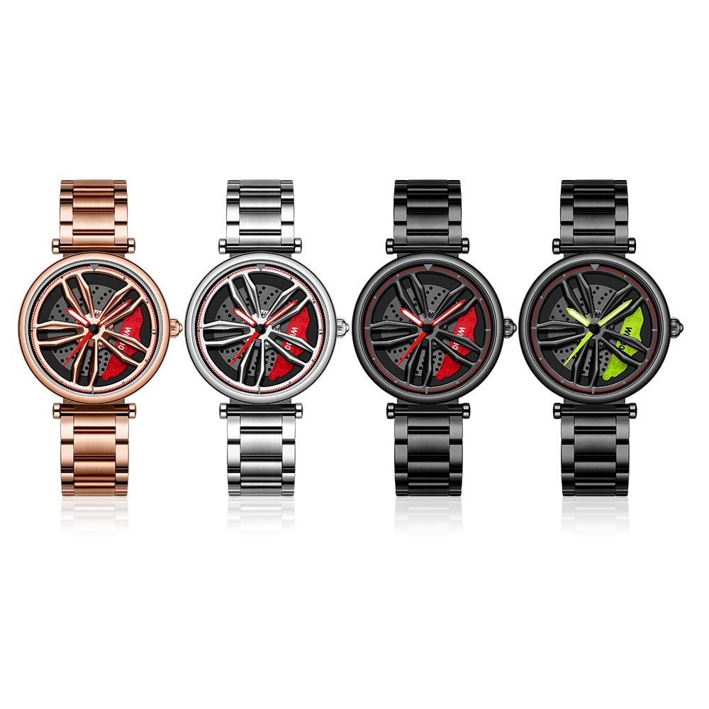 Stylish Steel Band Quartz Watch for Couples - Rose Gold 4