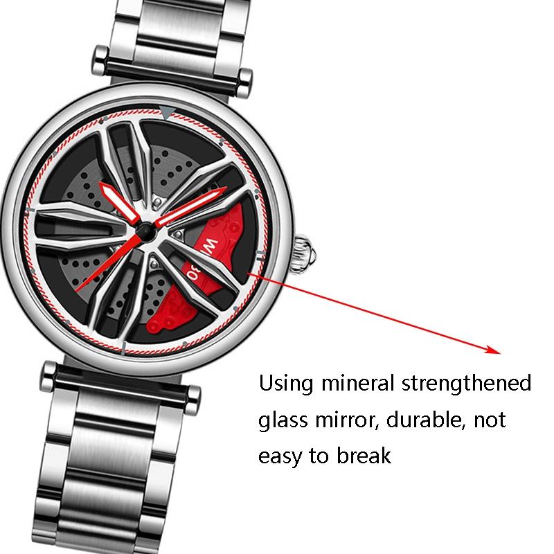 Stylish Steel Band Quartz Watch for Couples - Rose Gold 6