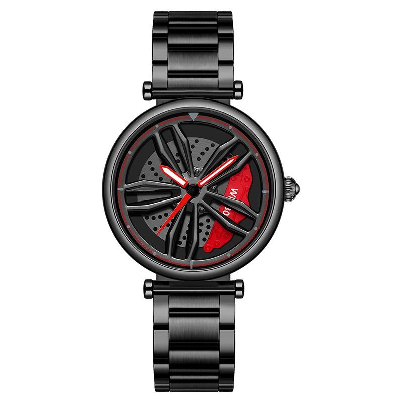 Stylish Steel Band Quartz Watch for Couples - Rose Gold 7