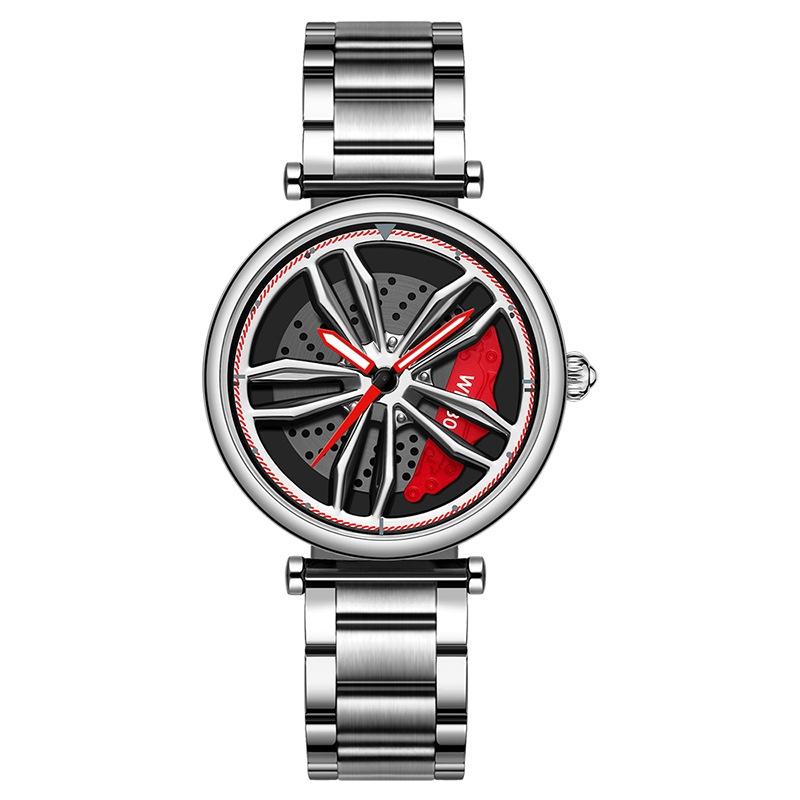 Stylish Steel Band Quartz Watch for Couples - Rose Gold 13