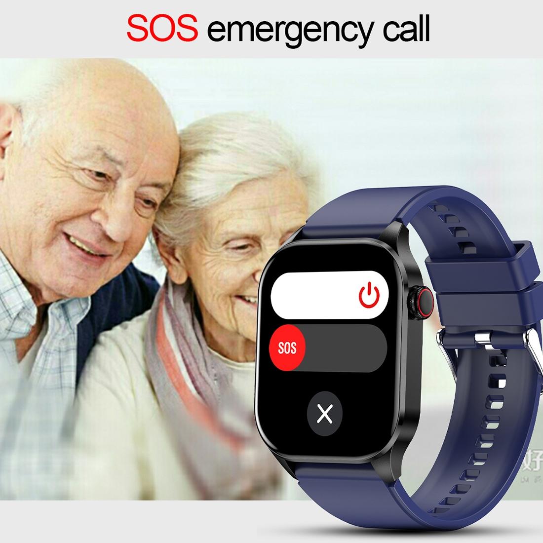 Waterproof Smart Watch With Bluetooth And Blood Oxygen Monitoring - Ip68 - Blue 6