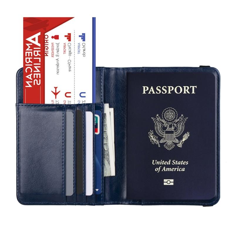 Multi Card Passport Holder Anti Magnetic Wallet - Wine 5