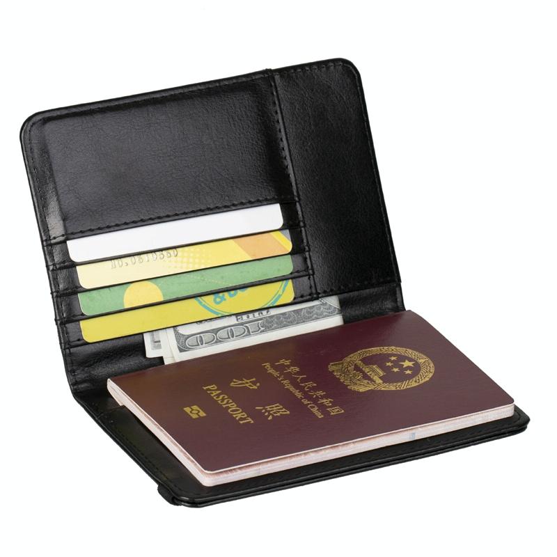 Multi Card Passport Holder Anti Magnetic Wallet - Wine 8