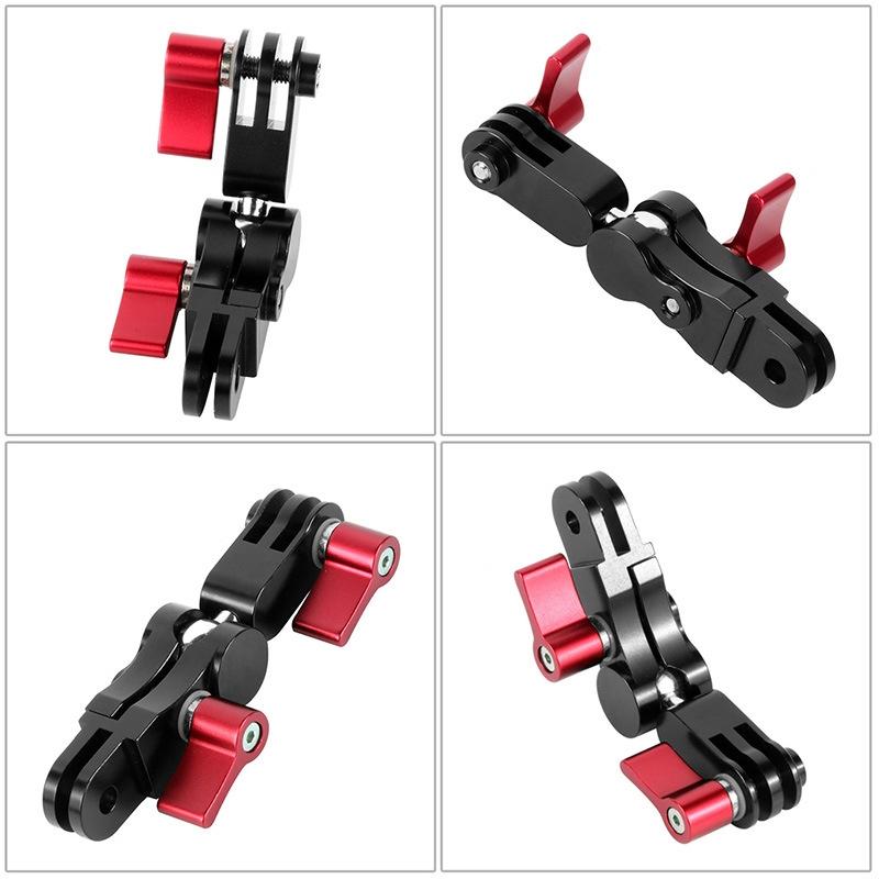 360 Degree Rotating Mount Adapter for Gopro Hero11 - Aluminium Alloy - Black 7