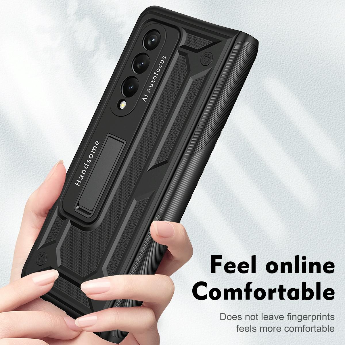 For Samsung Galaxy Z Fold4 5G Shockproof Secure Hinge Phone Case - Blue 3