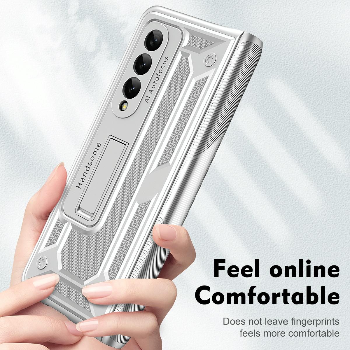 For Samsung Galaxy Z Fold4 5G Shockproof Secure Hinge Phone Case - Blue 15