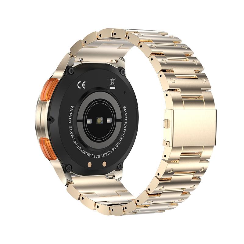 1.43 Inch Amoled Round Screen Steel Strap Smart Watch - Black 4