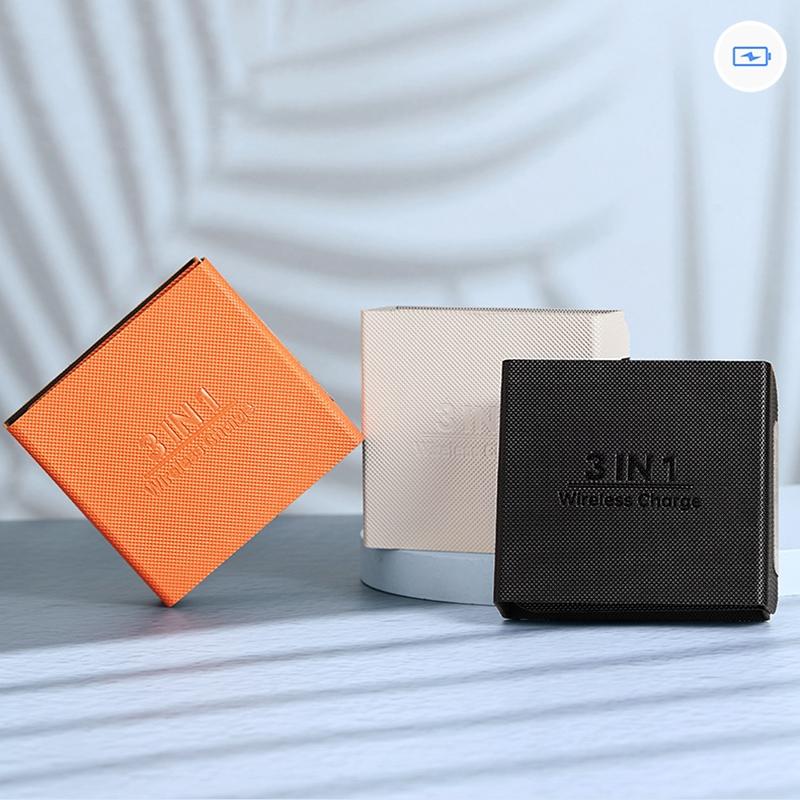 3 In 1 Portable Magsafe Wireless Charger - Orange 8