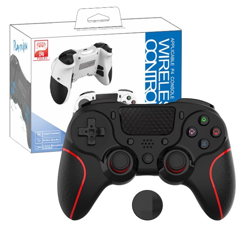 Bluetooth Gamepad for Ps4 Pro with Dual Vibration and Six-axis Control - Black White 8