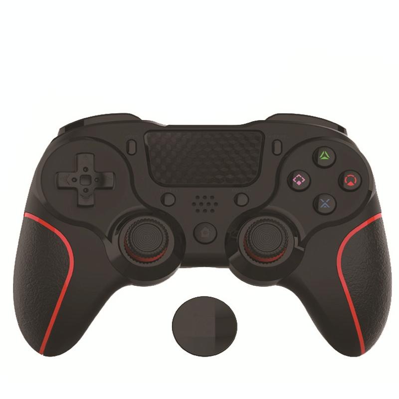 Bluetooth Gamepad for Ps4 Pro with Dual Vibration and Six-axis Control - Black White 9