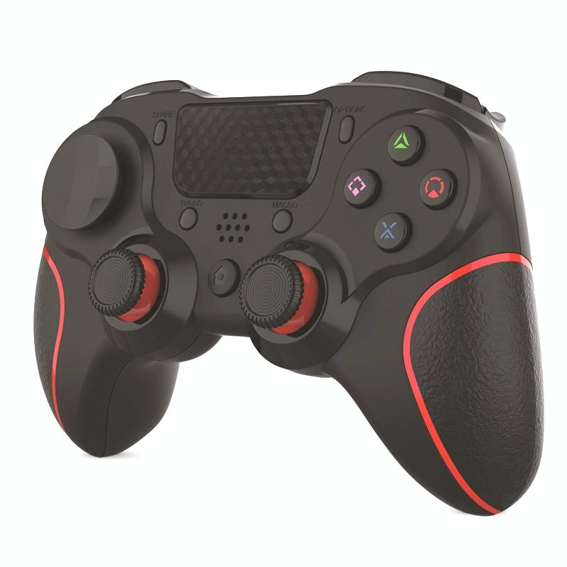 Bluetooth Gamepad for Ps4 Pro with Dual Vibration and Six-axis Control - Black White 10