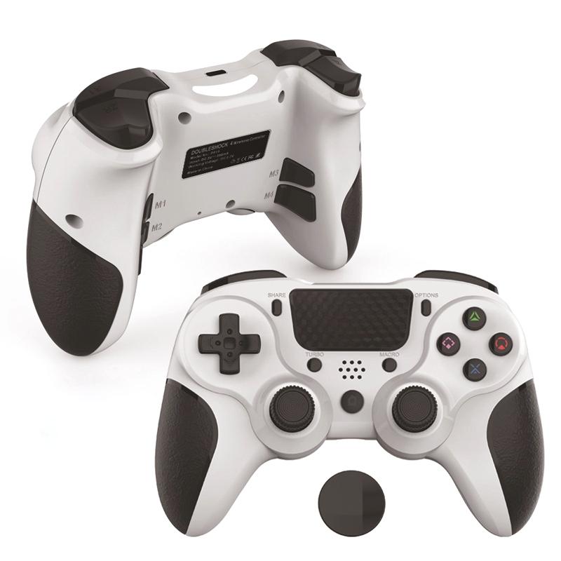 Bluetooth Gamepad for Ps4 Pro with Dual Vibration and Six-axis Control - Black White 12