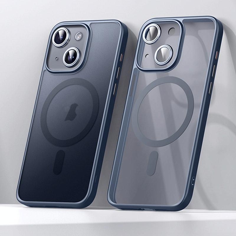 Matte Magnetic Magsafe Case for Iphone 15 - Sulada - Titanium Blue 9