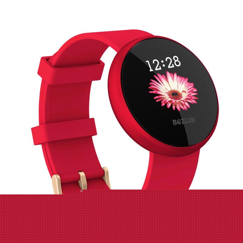 Smart Bracelet With Heart Rate Monitor And Menstrual Reminder - Red Ip68 Waterproof