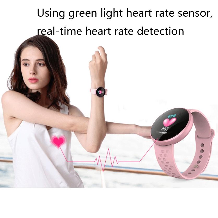 Smart Bracelet With Heart Rate Monitor And Menstrual Reminder - Red Ip68 Waterproof 4