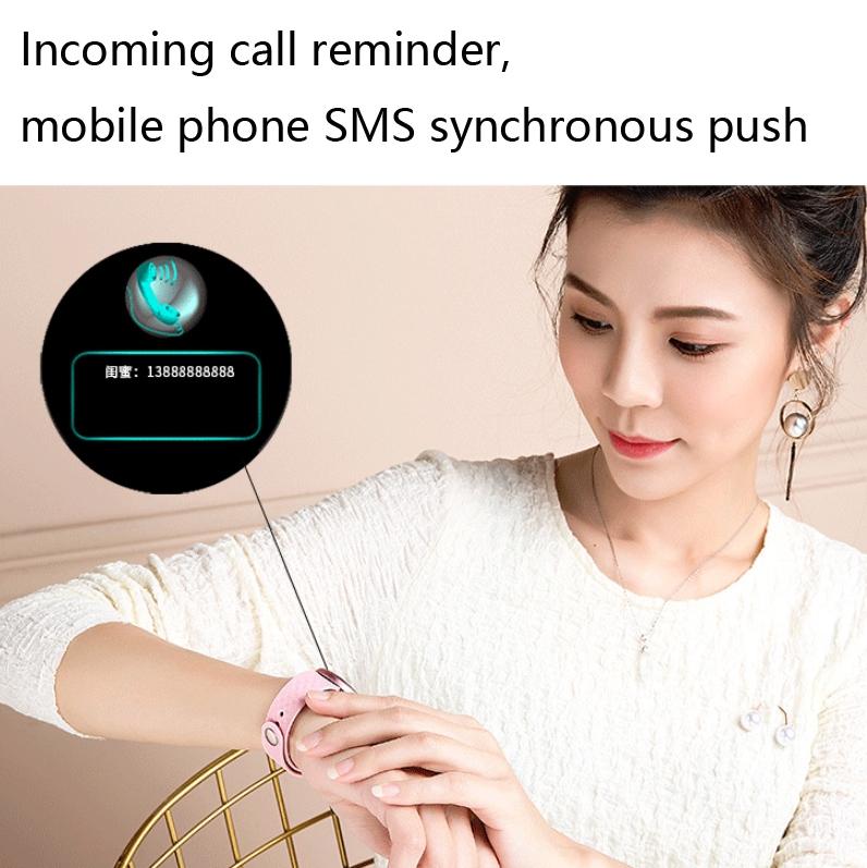 Smart Bracelet With Heart Rate Monitor And Menstrual Reminder - Red Ip68 Waterproof 6