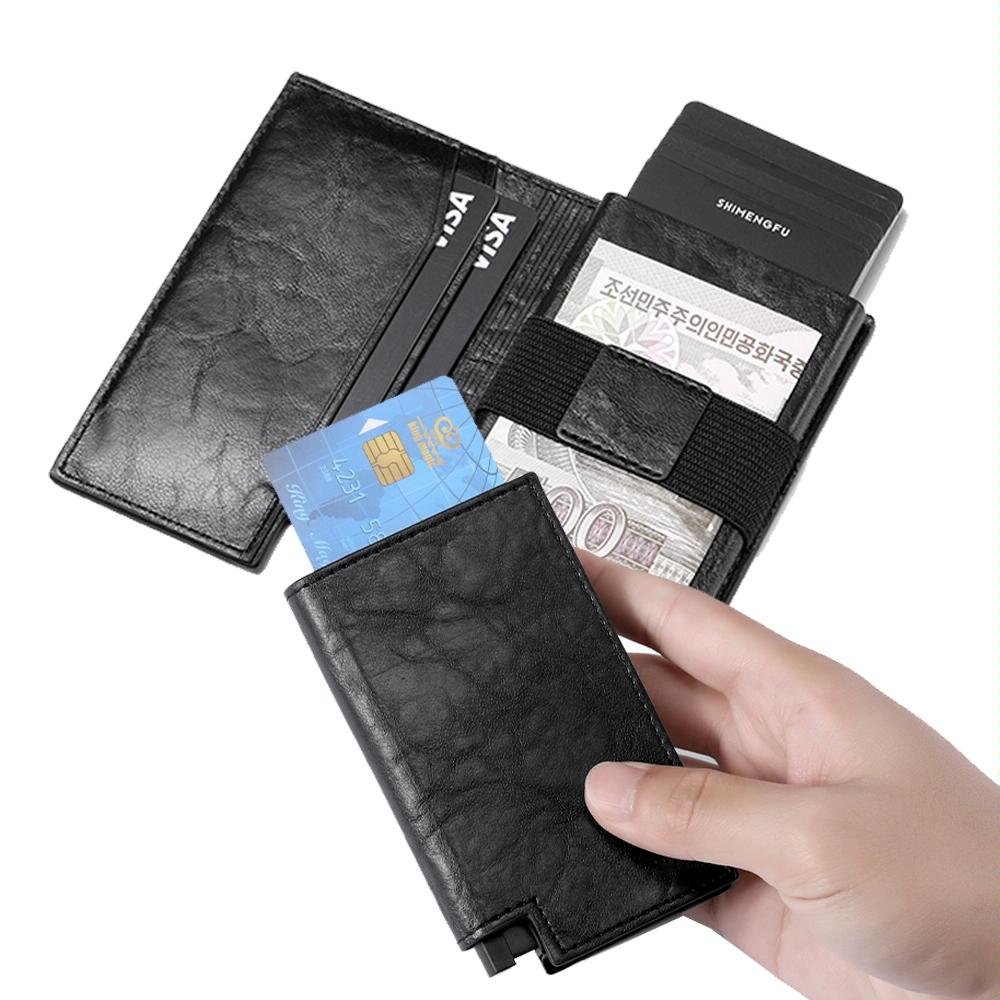 Pop-up Rfid Bifold Wallet with Card Holder - Carbon Fiber Black 5