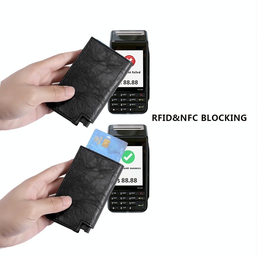 Pop-up Rfid Bifold Wallet with Card Holder - Carbon Fiber Black 7