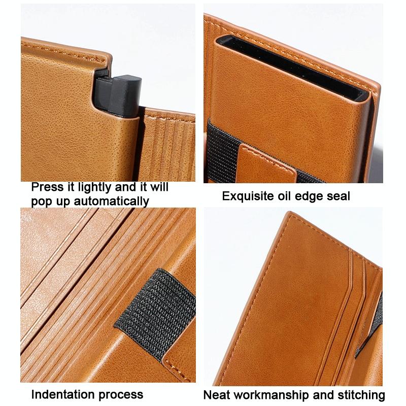 Pop-up Rfid Bifold Wallet with Card Holder - Carbon Fiber Black 8