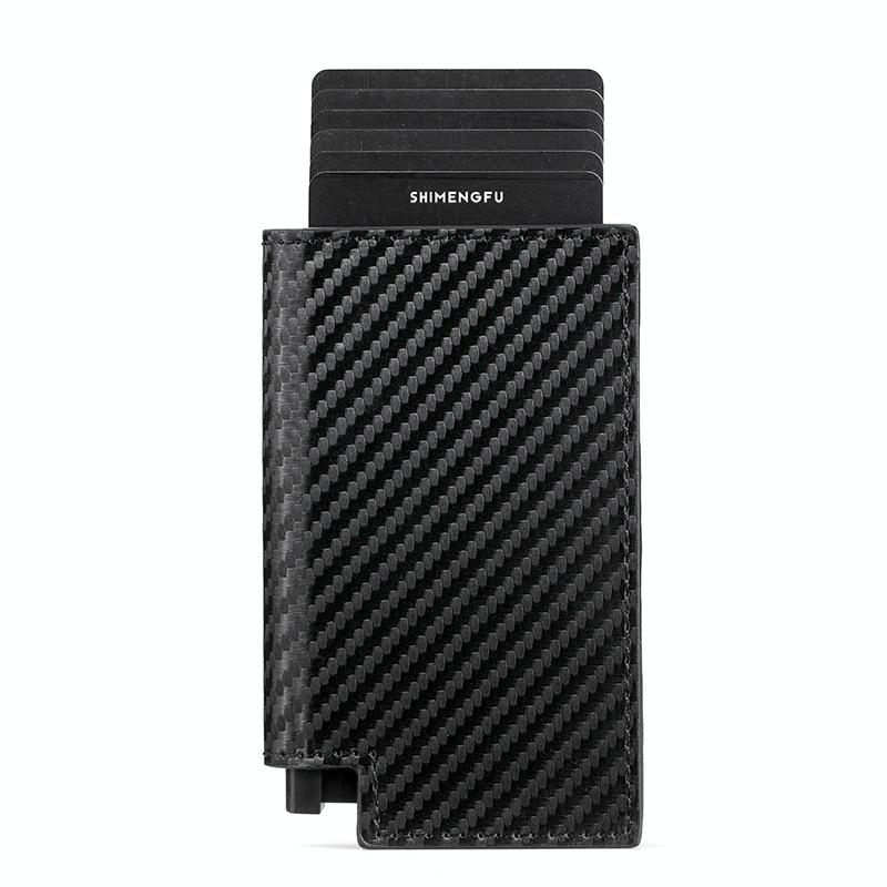 Pop-up Rfid Bifold Wallet with Card Holder - Carbon Fiber Black 11
