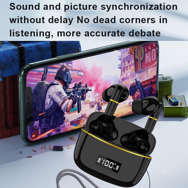 Wireless In-ear Earphones with Digital Charging Case - J2 - Pink 4