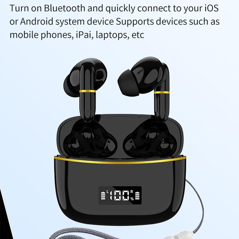 Wireless In-ear Earphones with Digital Charging Case - J2 - Pink 6