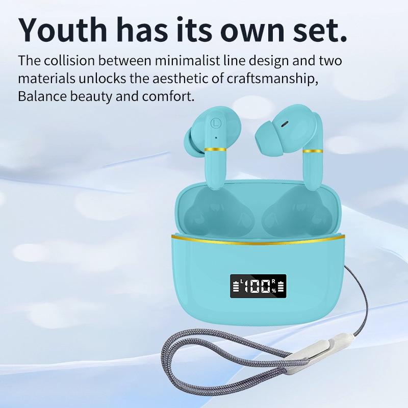 Wireless In-ear Earphones with Digital Charging Case - J2 - Pink 8