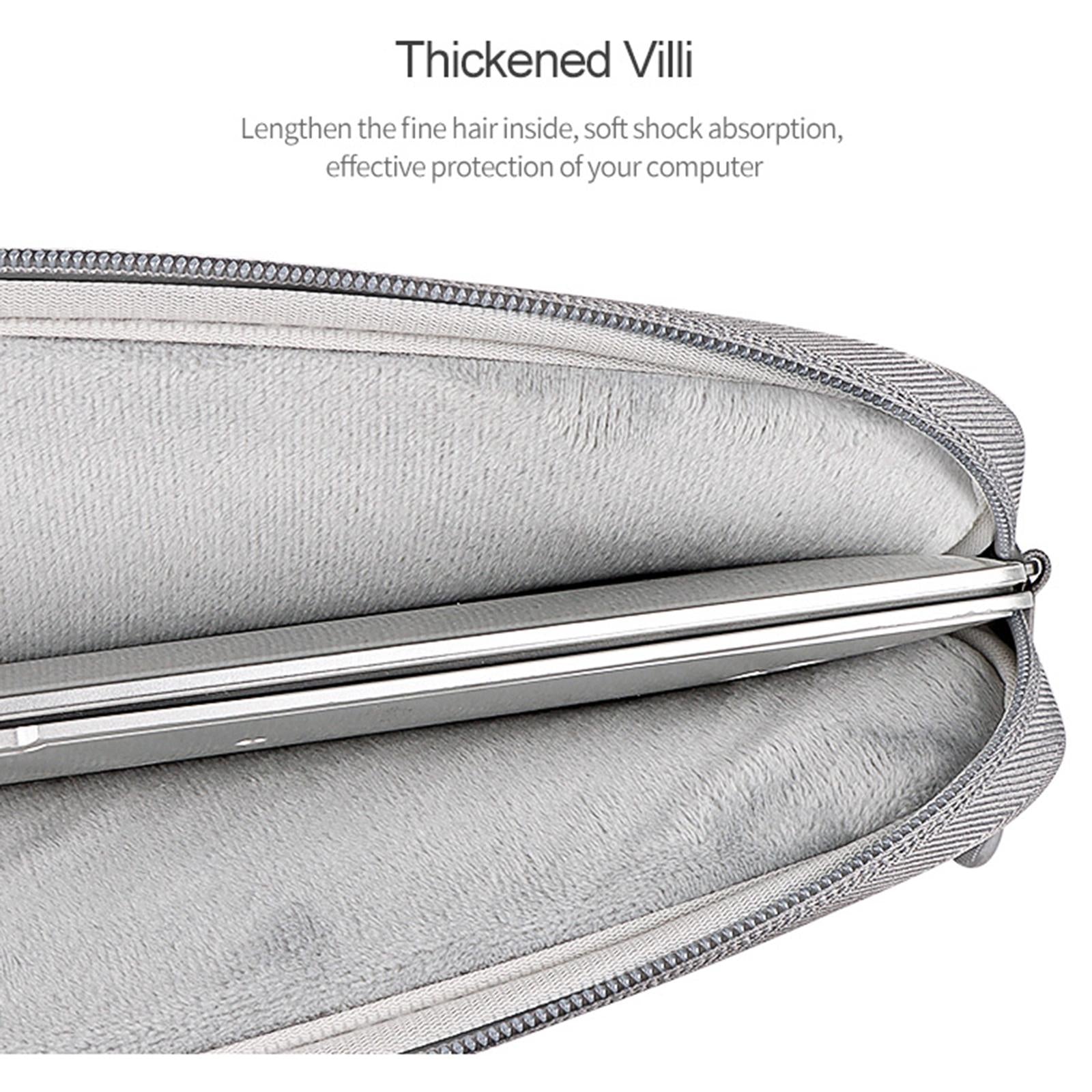 13.3 Inch Polyester Laptop Liner Bag with Small Bag - Ideal for Notebooks - Black 5