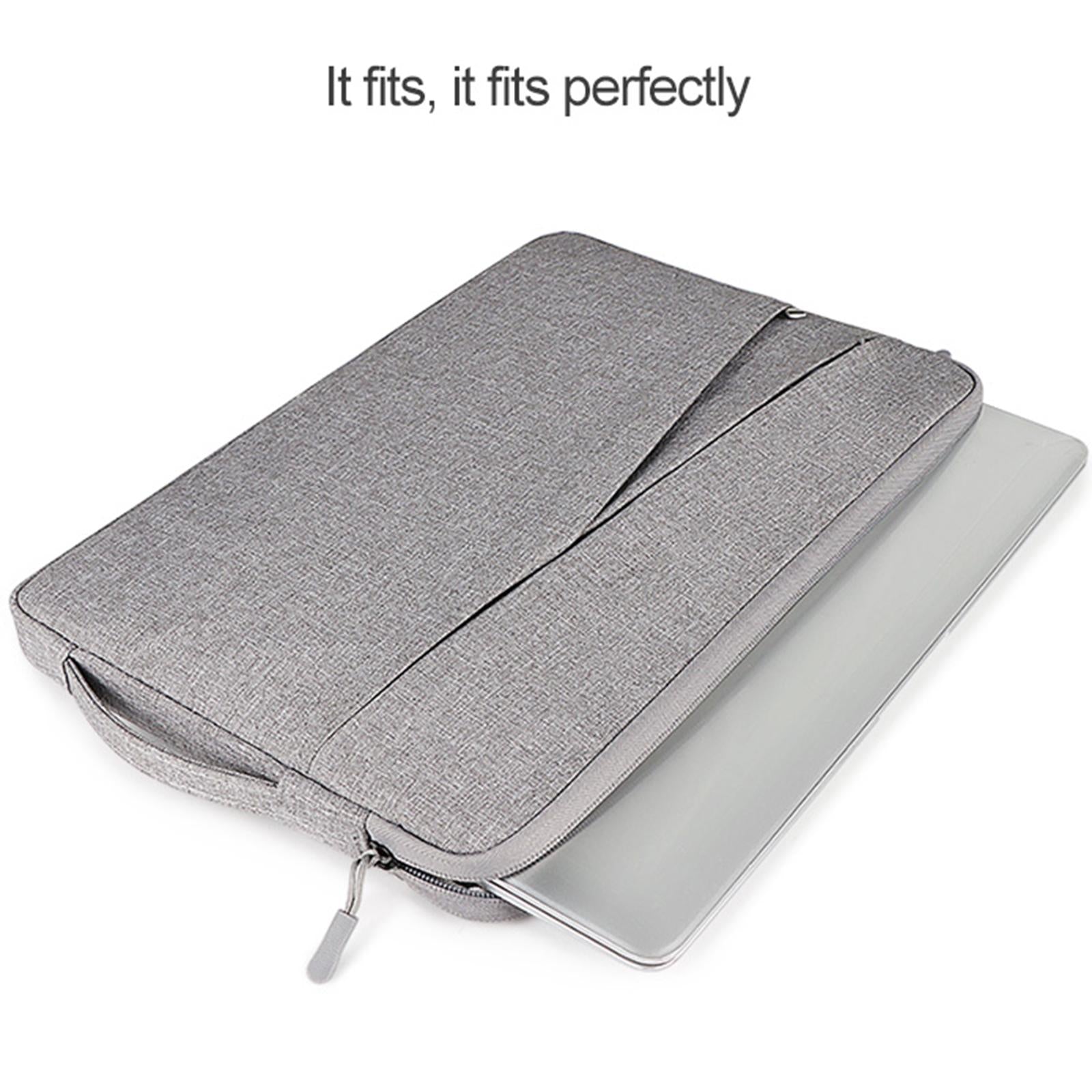 13.3 Inch Polyester Laptop Liner Bag with Small Bag - Ideal for Notebooks - Black 6