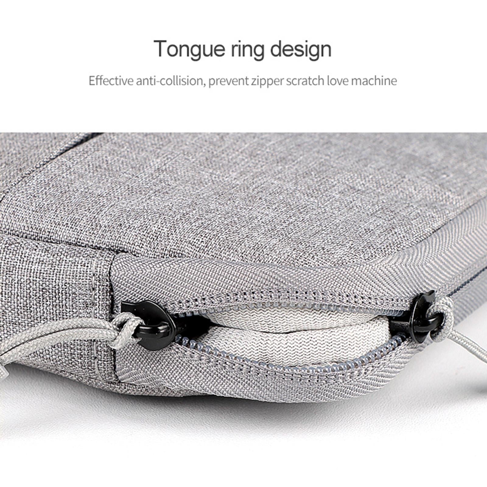 13.3 Inch Polyester Laptop Liner Bag with Small Bag - Ideal for Notebooks - Black 8