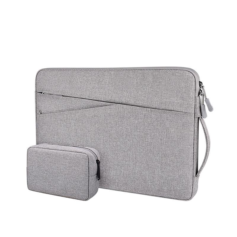 13.3 Inch Polyester Laptop Liner Bag with Small Bag - Ideal for Notebooks - Black 12