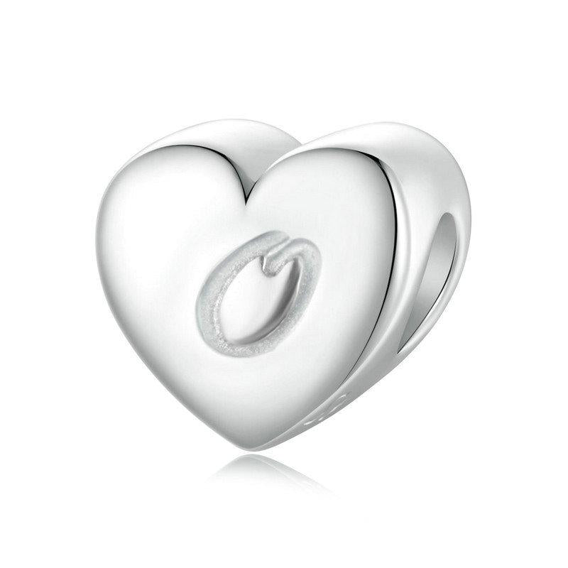925 Sterling Silver Platinum Plated Love Letters Diy Beads In - V 9