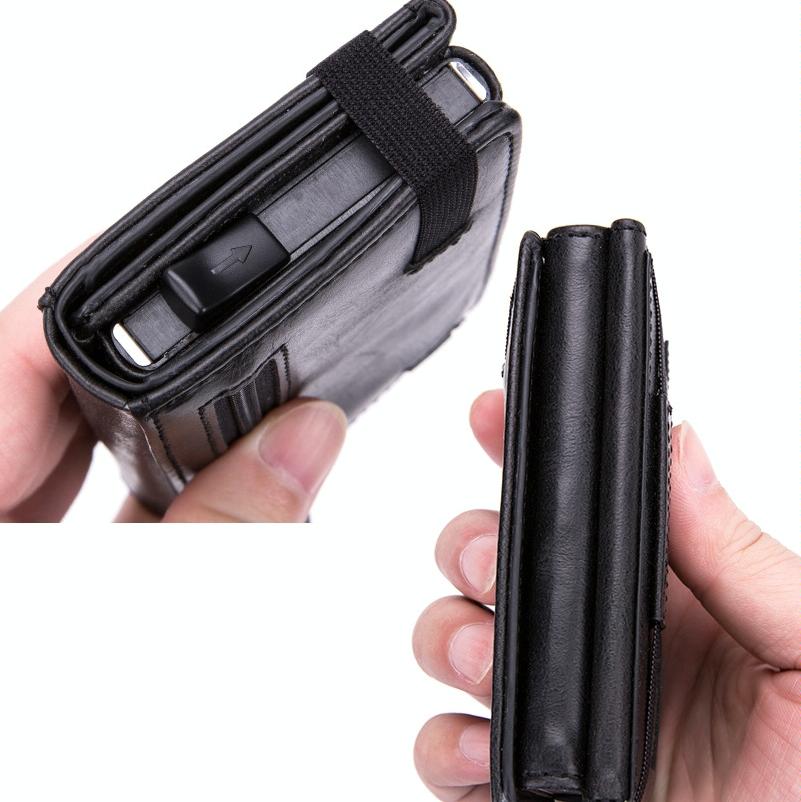 Rfid-blocking Aluminum Card Holder - Secure & Compact - Crocodile Black 4