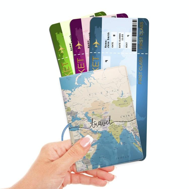 Passport Cover For Travel Abroad 3D Map Design - Ma 6