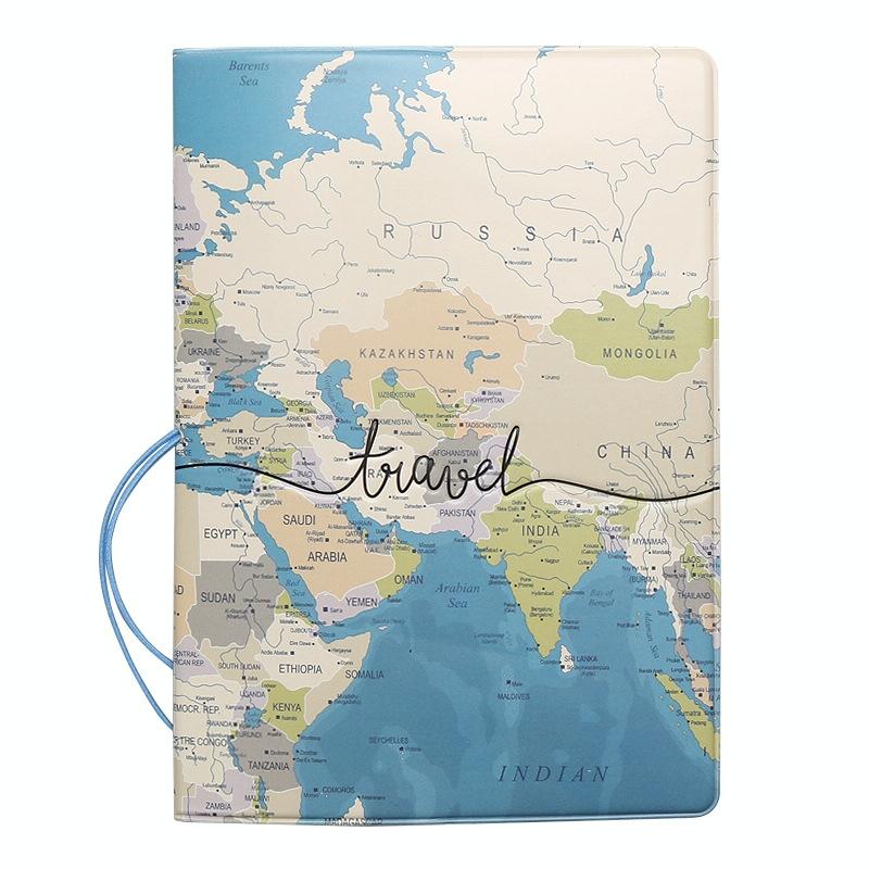 Passport Cover For Travel Abroad 3D Map Design - Ma 12