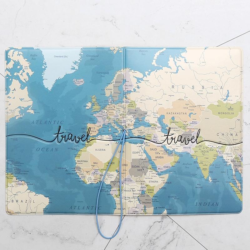 Passport Cover For Travel Abroad 3D Map Design - Ma 13
