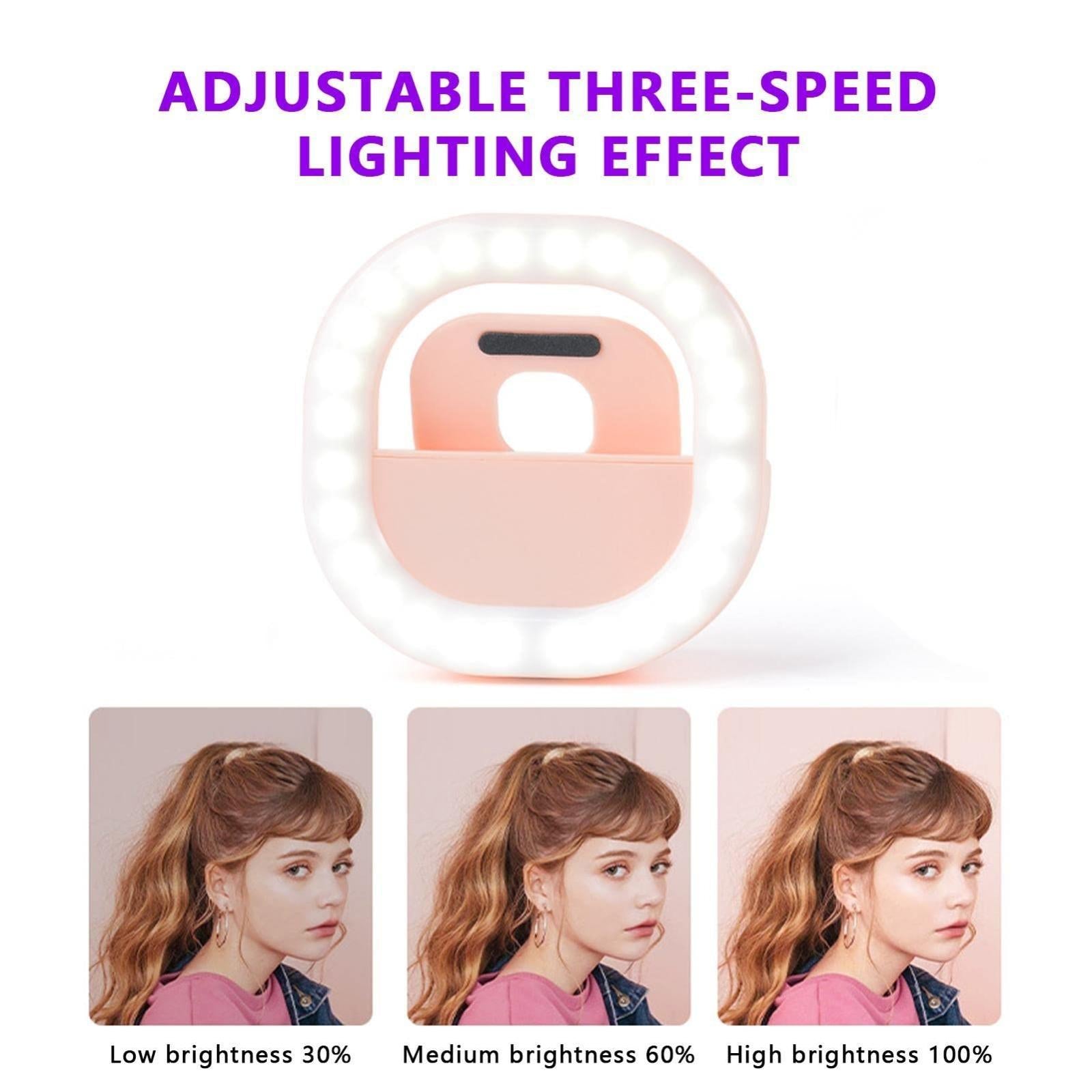 Rechargeable Clip-on Selfie Light for Mobile Phones - Blue 5