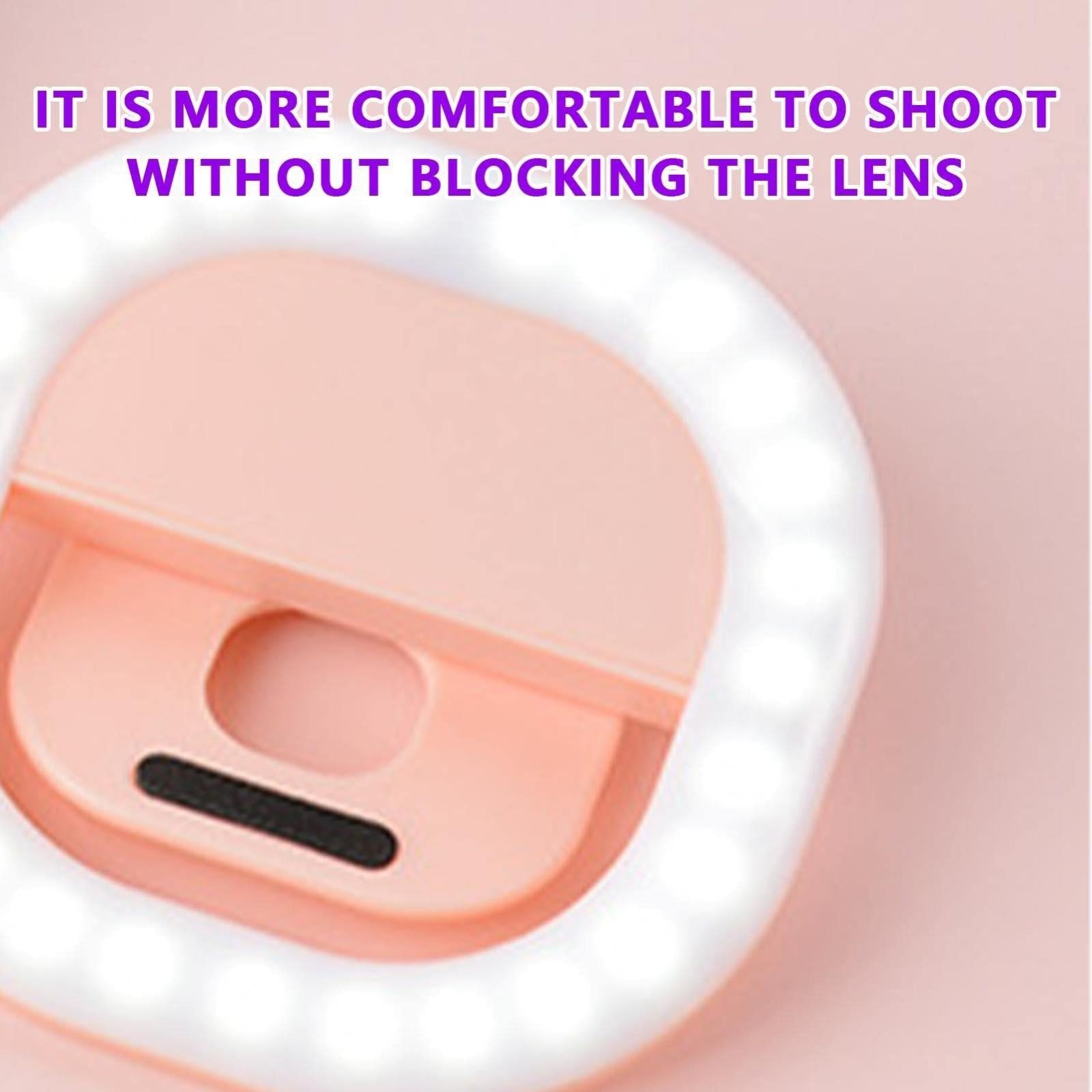 Rechargeable Clip-on Selfie Light for Mobile Phones - Blue 6