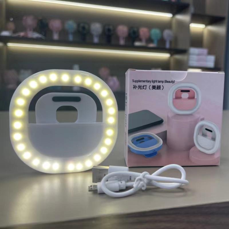 Rechargeable Clip-on Selfie Light for Mobile Phones - Blue 9